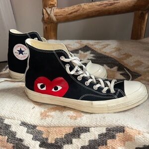 RARE 2015 Comme des Garçons Play x Converse Chuck 70 High 'Black'